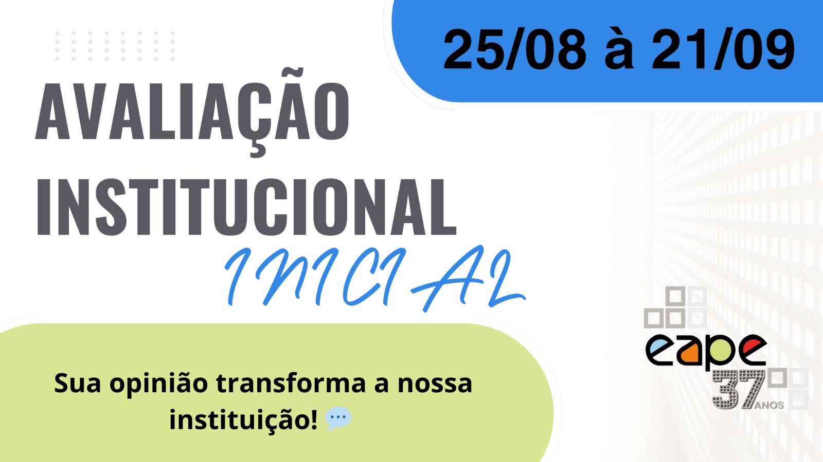 Avaliação Institucional Inicial